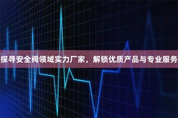探寻安全阀领域实力厂家，解锁优质产品与专业服务